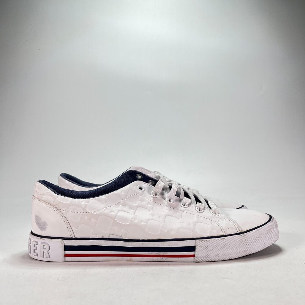 Tommy Hilfiger White Casual Shoes Low Top Sneakers TMPILOR-R Men's Size 10.5
